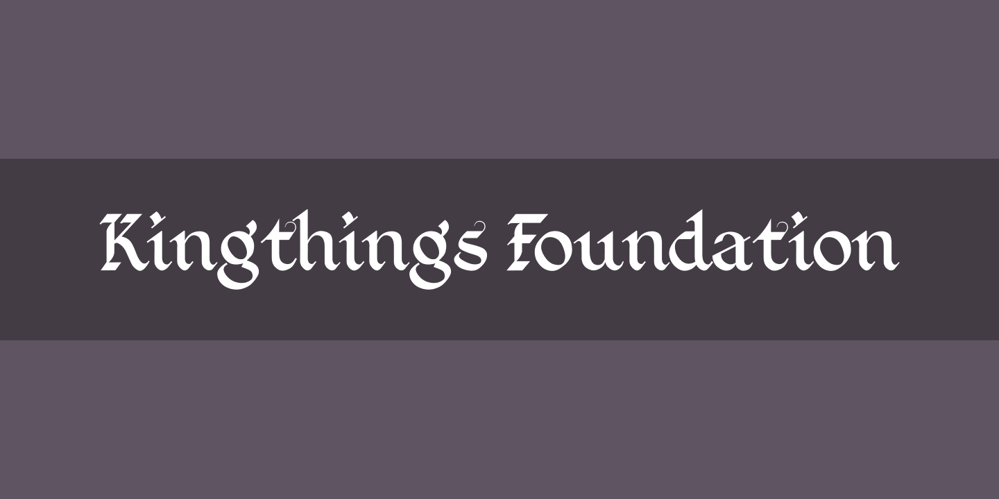 Przykład czcionki Kingthings Foundation